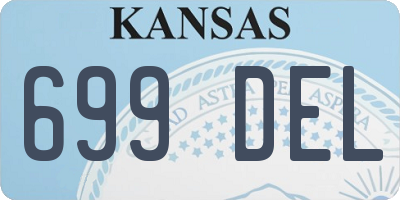 KS license plate 699DEL