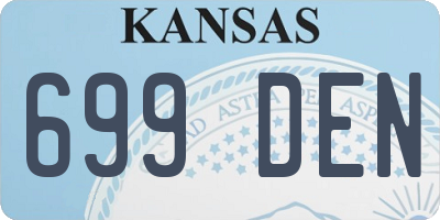 KS license plate 699DEN