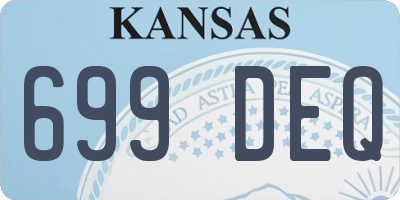 KS license plate 699DEQ