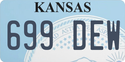 KS license plate 699DEW