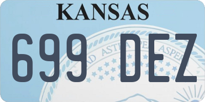 KS license plate 699DEZ