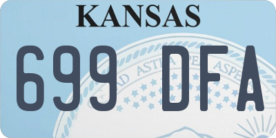 KS license plate 699DFA
