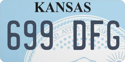 KS license plate 699DFG