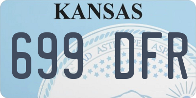 KS license plate 699DFR