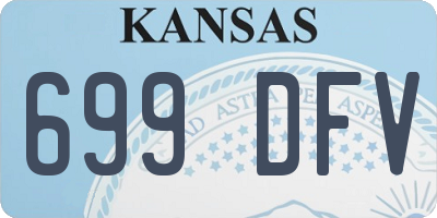 KS license plate 699DFV