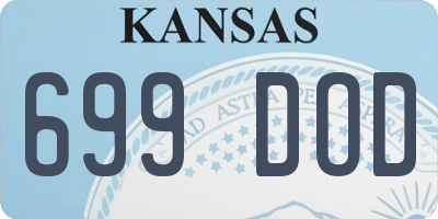 KS license plate 699DOD