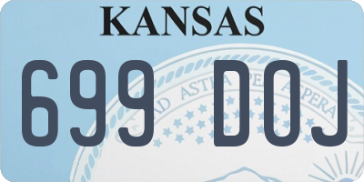 KS license plate 699DOJ