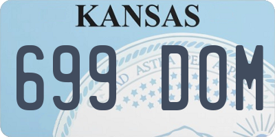 KS license plate 699DOM