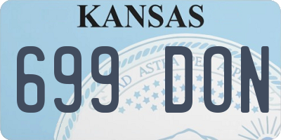 KS license plate 699DON