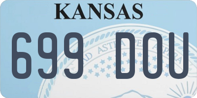 KS license plate 699DOU