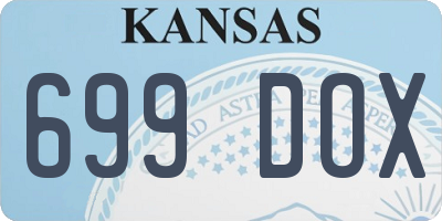 KS license plate 699DOX