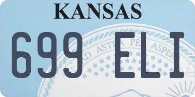 KS license plate 699ELI