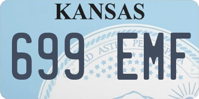 KS license plate 699EMF