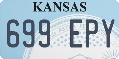 KS license plate 699EPY