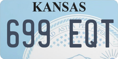 KS license plate 699EQT