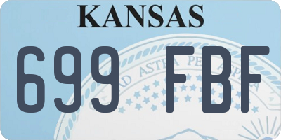 KS license plate 699FBF