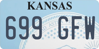KS license plate 699GFW