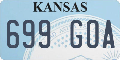 KS license plate 699GOA