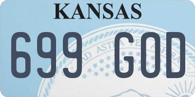 KS license plate 699GOD