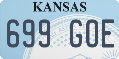 KS license plate 699GOE