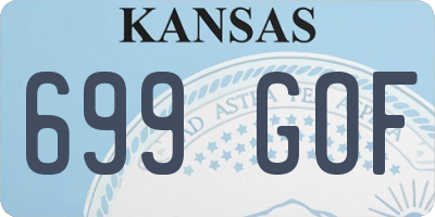 KS license plate 699GOF