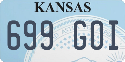 KS license plate 699GOI