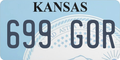 KS license plate 699GOR