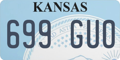 KS license plate 699GUO