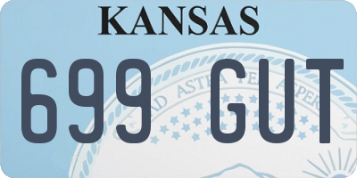 KS license plate 699GUT