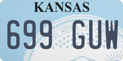 KS license plate 699GUW