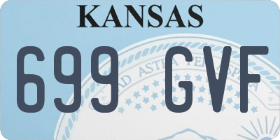 KS license plate 699GVF