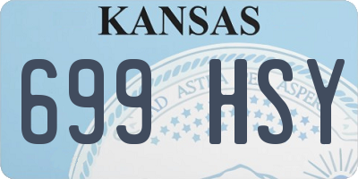 KS license plate 699HSY
