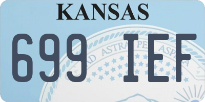 KS license plate 699IEF