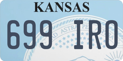KS license plate 699IRO
