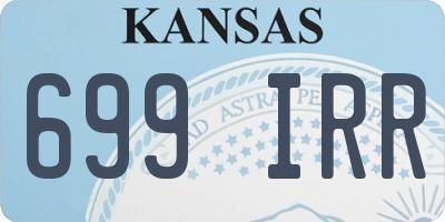 KS license plate 699IRR