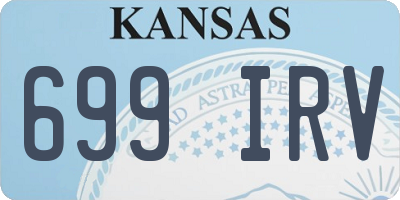 KS license plate 699IRV