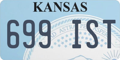 KS license plate 699IST