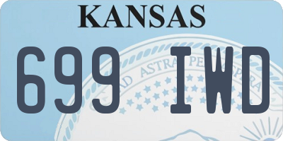 KS license plate 699IWD