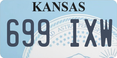 KS license plate 699IXW