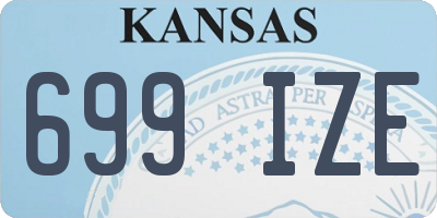 KS license plate 699IZE