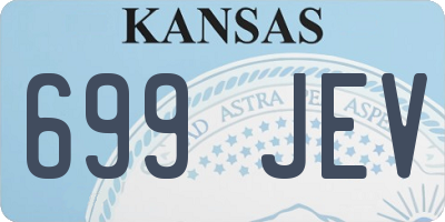 KS license plate 699JEV