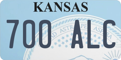 KS license plate 700ALC