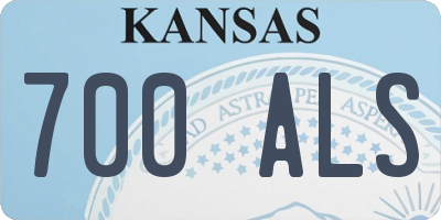 KS license plate 700ALS
