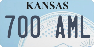 KS license plate 700AML