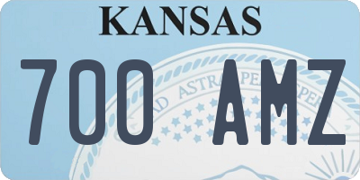 KS license plate 700AMZ
