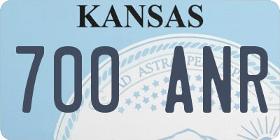 KS license plate 700ANR
