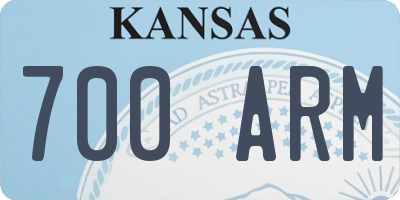 KS license plate 700ARM