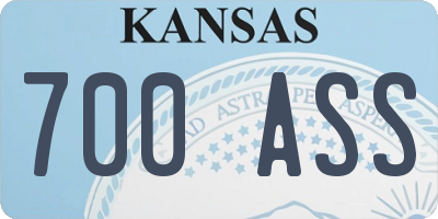 KS license plate 700ASS