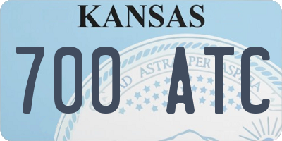 KS license plate 700ATC