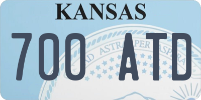 KS license plate 700ATD
